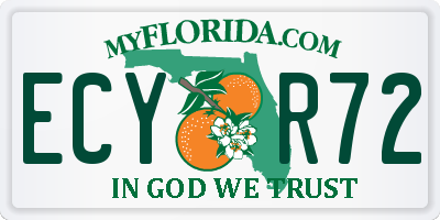 FL license plate ECYR72