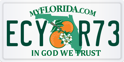 FL license plate ECYR73