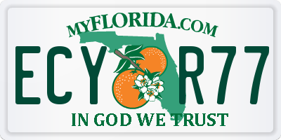 FL license plate ECYR77