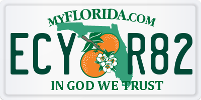 FL license plate ECYR82