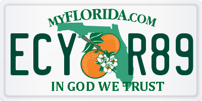 FL license plate ECYR89