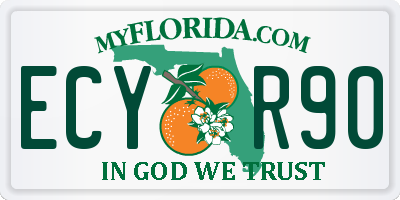 FL license plate ECYR90