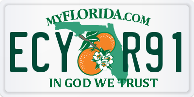FL license plate ECYR91