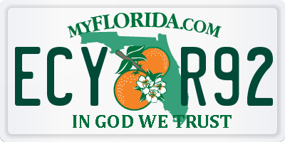 FL license plate ECYR92