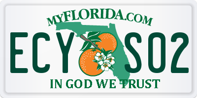 FL license plate ECYS02