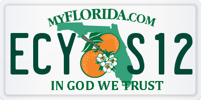 FL license plate ECYS12