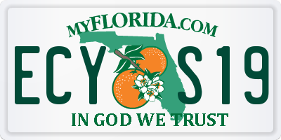 FL license plate ECYS19