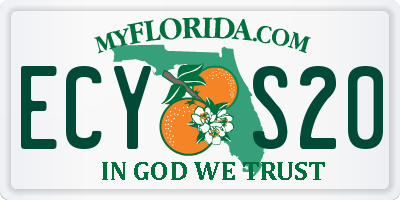 FL license plate ECYS20