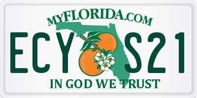 FL license plate ECYS21