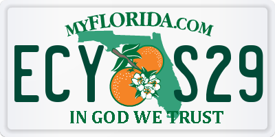FL license plate ECYS29