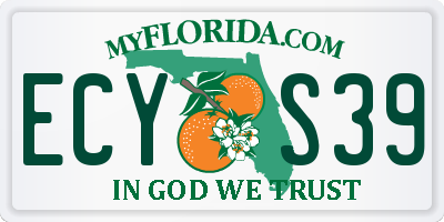 FL license plate ECYS39