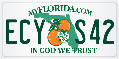 FL license plate ECYS42