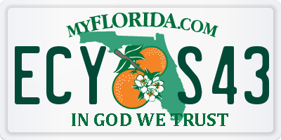 FL license plate ECYS43