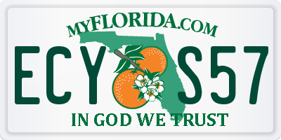 FL license plate ECYS57