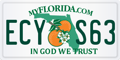 FL license plate ECYS63