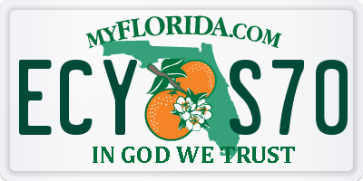 FL license plate ECYS70