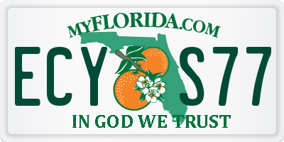 FL license plate ECYS77