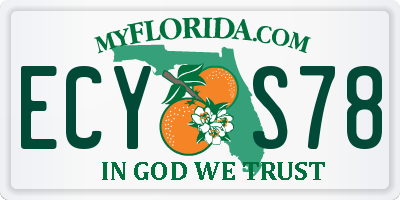 FL license plate ECYS78
