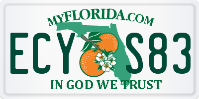 FL license plate ECYS83