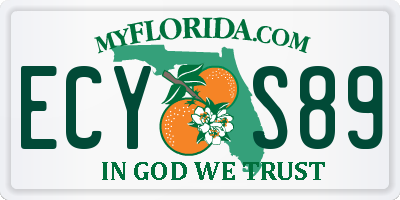 FL license plate ECYS89