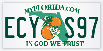 FL license plate ECYS97