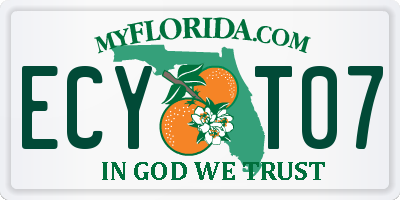 FL license plate ECYT07