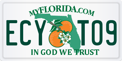 FL license plate ECYT09