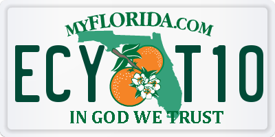 FL license plate ECYT10