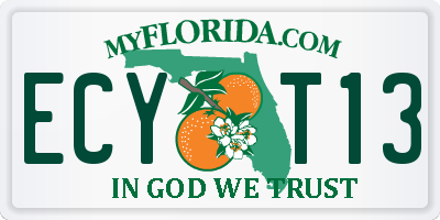 FL license plate ECYT13
