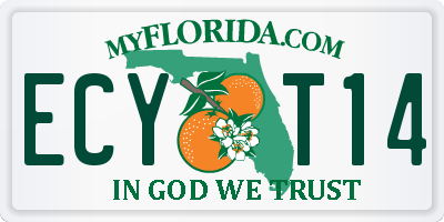 FL license plate ECYT14
