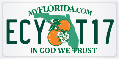 FL license plate ECYT17