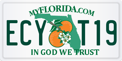 FL license plate ECYT19
