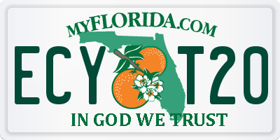 FL license plate ECYT20
