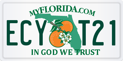 FL license plate ECYT21