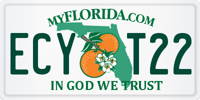 FL license plate ECYT22