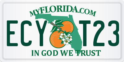 FL license plate ECYT23