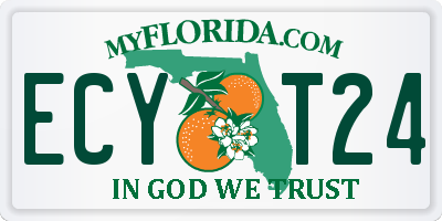 FL license plate ECYT24