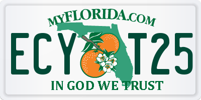 FL license plate ECYT25