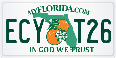 FL license plate ECYT26