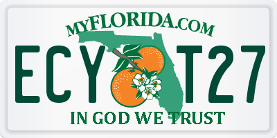 FL license plate ECYT27