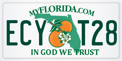 FL license plate ECYT28