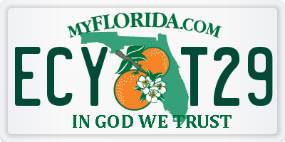 FL license plate ECYT29
