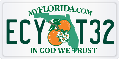 FL license plate ECYT32