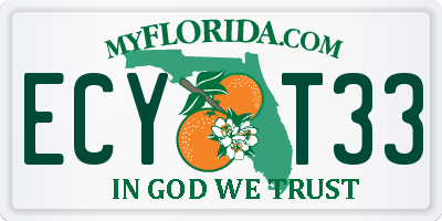 FL license plate ECYT33
