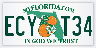 FL license plate ECYT34