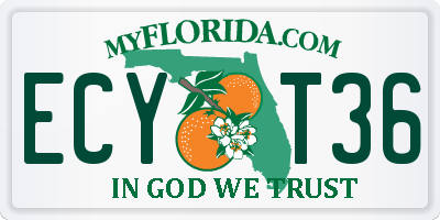 FL license plate ECYT36