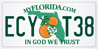 FL license plate ECYT38