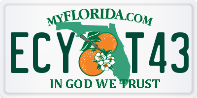 FL license plate ECYT43