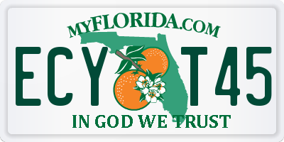 FL license plate ECYT45