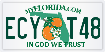 FL license plate ECYT48